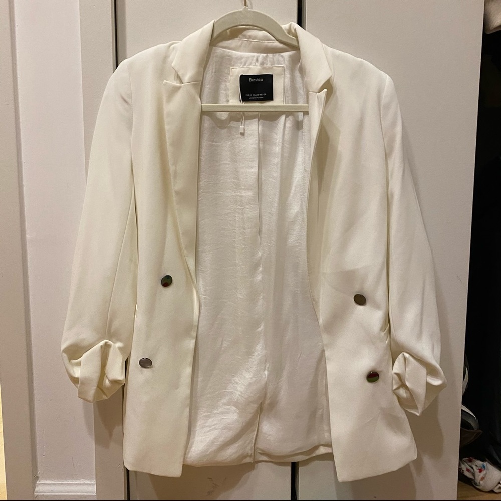 Bershka White Blazer
